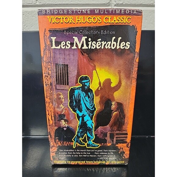 LES MISERABLES COLLECTORS EDITION [2 VHS SET] VICTOR HUGO (New And Sealed) - Picture 1 of 3